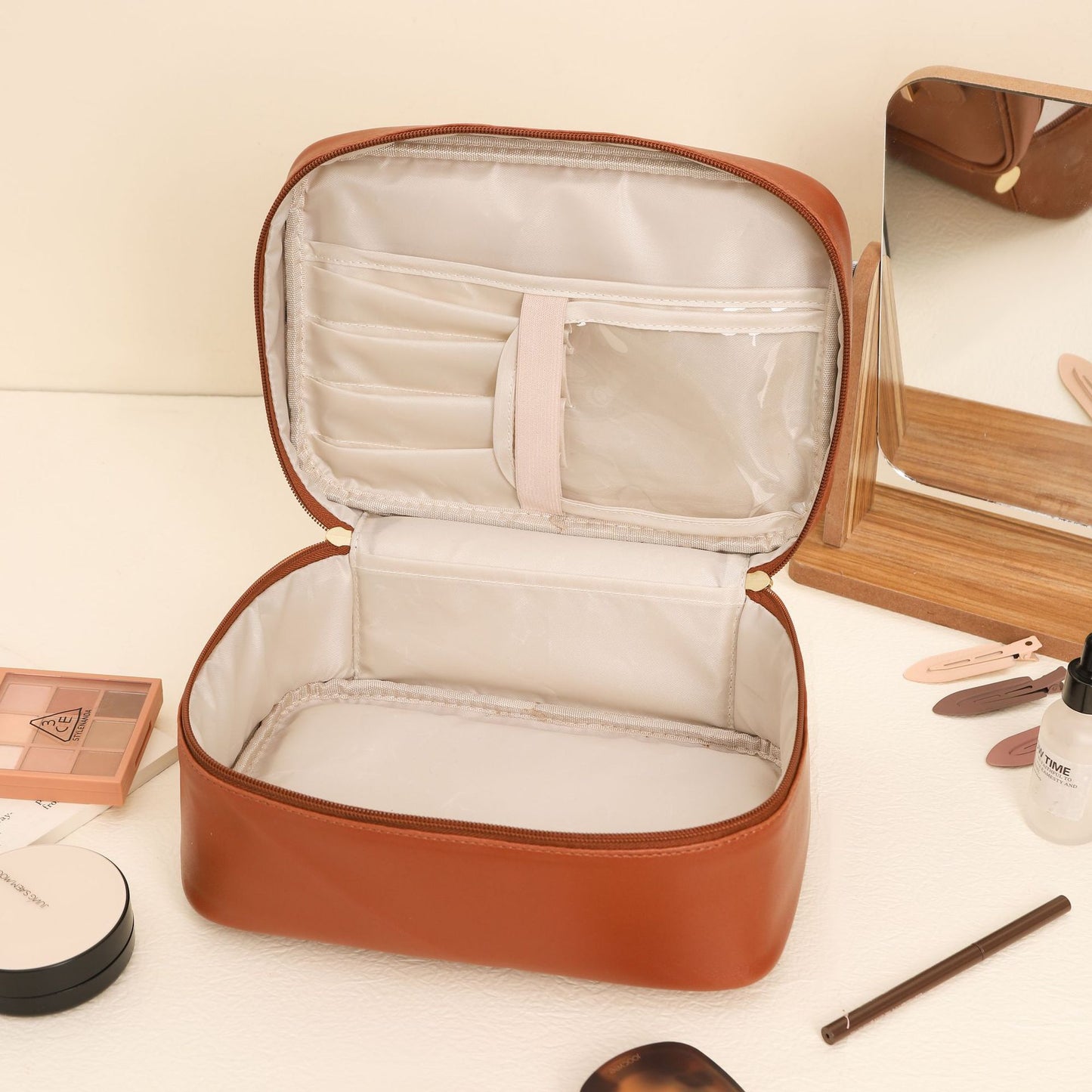 Kosmetik Tasche Leder