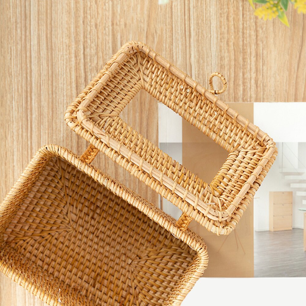 Aufbewahrungsbox aus Rattan