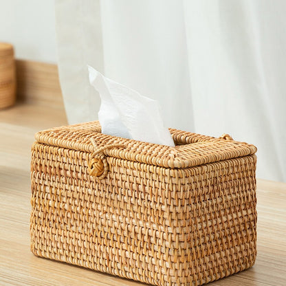 Aufbewahrungsbox aus Rattan